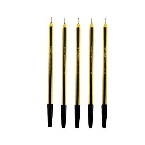 Staedtler Set penne a sfera cappuccio 5 pz tratto Medio - 1,0 mm Stick NORIS Nero 434M9BK5I