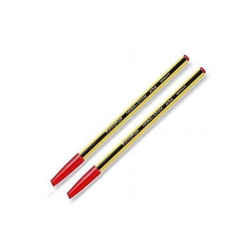 Staedtler Set penne a sfera cappuccio 2 pz tratto Medio - 1,0 mm Stick NORIS Rosso 434 09BK2I