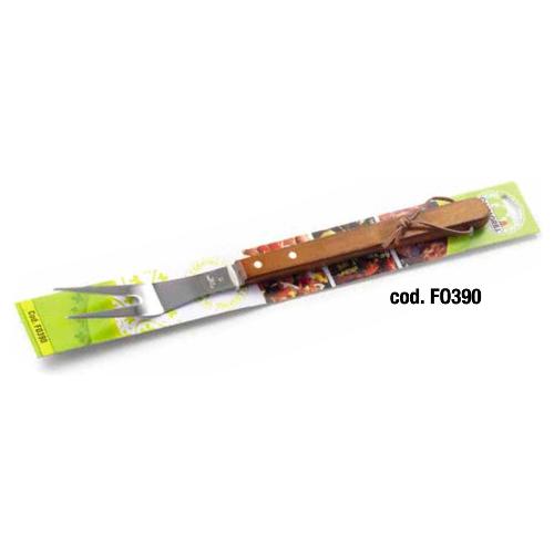 Ompagrill Forchettone barbecue Inox e Legno (39 cm) FO390
