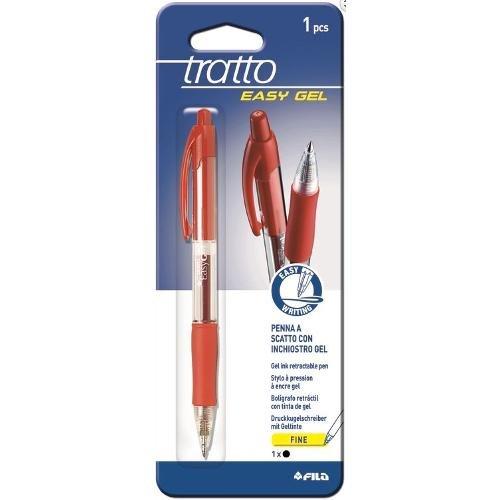 Fila Penna sfera scatto TRATTO EASYGEL tratto Fine - 0,5 mm Rosso gel 068597R