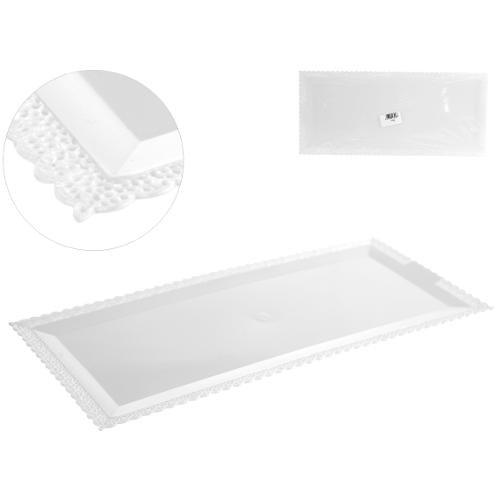 Cme Set vassoi 3 pz Plastica (36x11cm) Bianco