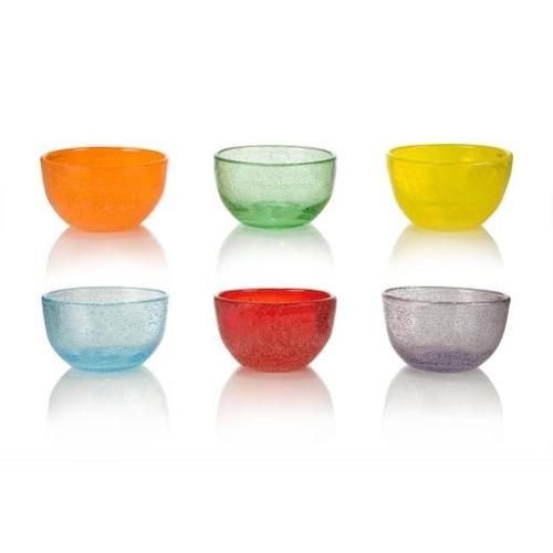 Amicasa Set coppette Vetro 6 pz LAURA Multicolor BMD 94