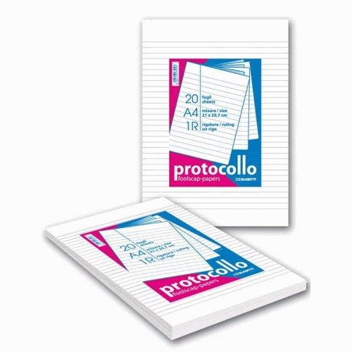 Blasetti Fogli protocollo 1r (1 rigo) A4 Bianco 1292 20 fg