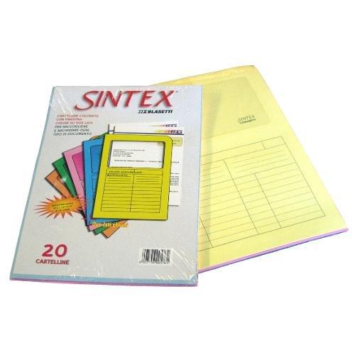 Blasetti Set cartelline fogli A4 Sintex con finestra 20 pz Colori assortiti (22x31 cm) 576