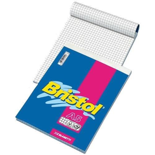 Blasetti Notes 2 pz 60 ff carta bianca punto metallico A5 50 gr/mq quadretti 5 mm 1057