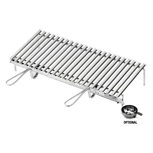 Ompagrill Griglia barbecue con recupero grassi inox (75x35cm) 20620