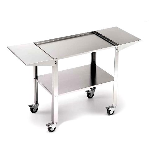 Ompagrill Carrello barbecue Plancha Double (128,5x48,6x76cm) inox Silver 46130