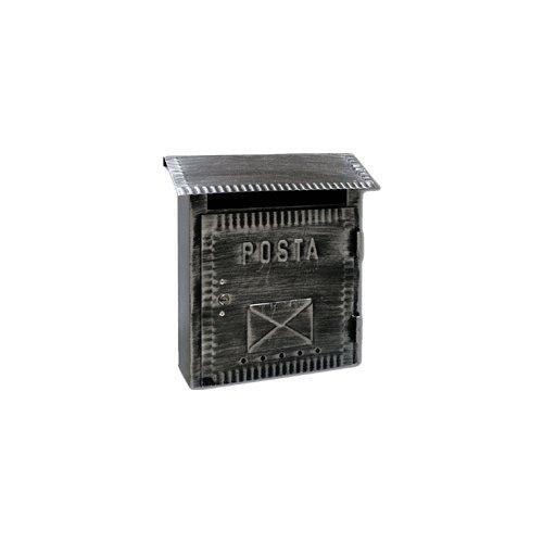 Alubox Cassetta posta con tettuccio (26x10x26,5cm) SERIE RUSTICA Nero REECO