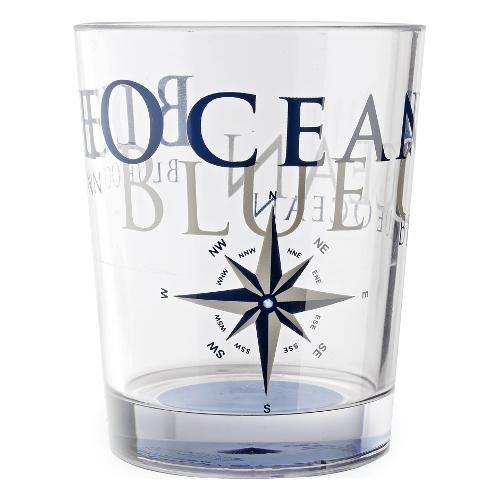 Brunner Bicchiere campeggio plastica san (300ml) OCEAN BLUE Trasparente decoro blu 0830185N C8C