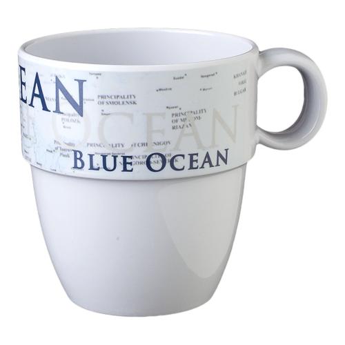 Brunner Tazza campeggio impilabile plastica abs (300ml) Bianco e Blu 0830024N C8C