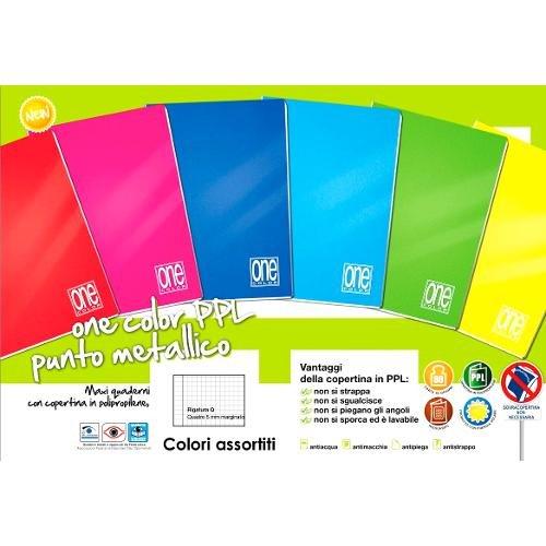 Blasetti Quaderno quadretti 5 mm con margine (Q) A4 80 gr/mq ONE COLOR 55756