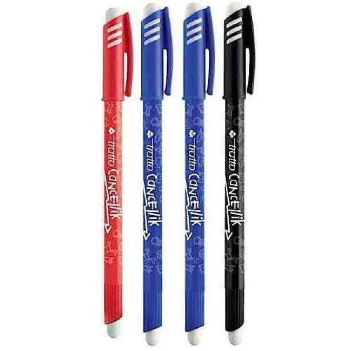 Fila Set penne cancellabili sfera cappuccio 4 pz tratto Fine - 0,4 mm TRATTO CANCELLIK Colori assortiti 042900