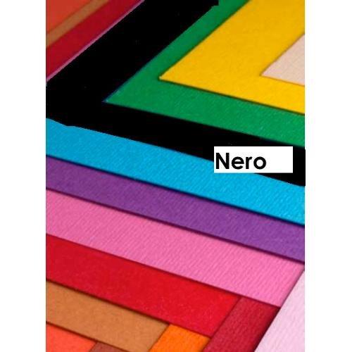 Fabriano Cartoncino colorato liscio e ruvido 3 fg 220 gr/mq (70x50cm) ELLE ERRE Nero 43350715