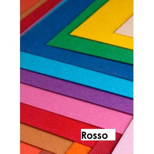 Fabriano Cartoncino colorato liscio e ruvido 3 fg 220 gr/mq (70x50cm) ELLE ERRE Rosso 43350709