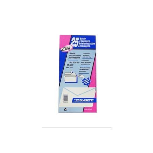 Blasetti Buste corrispondenza MAILPACK con finestrella Bianco (11x23 cm) 0551 25 pz