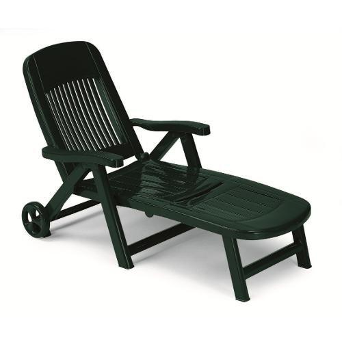 S-CAB Lettino prendisole resina CALIFORNIA Verde 1258