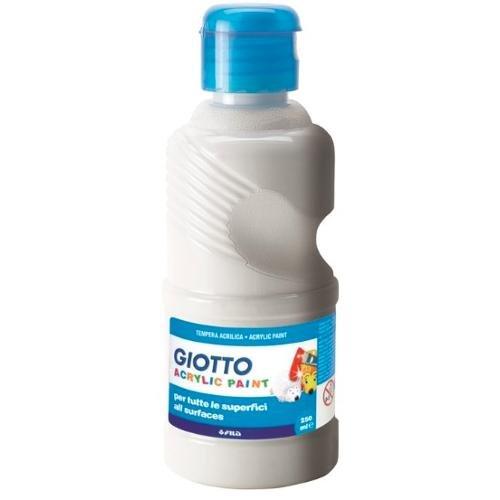 Tempera GIOTTO Acrylic Paint Bianco Flacone 250 ml con tappo dosatore  534001