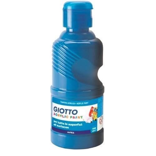 Fila Tempera GIOTTO Acrylic Paint Azzurro Flacone 250 ml con tappo dosatore 534015
