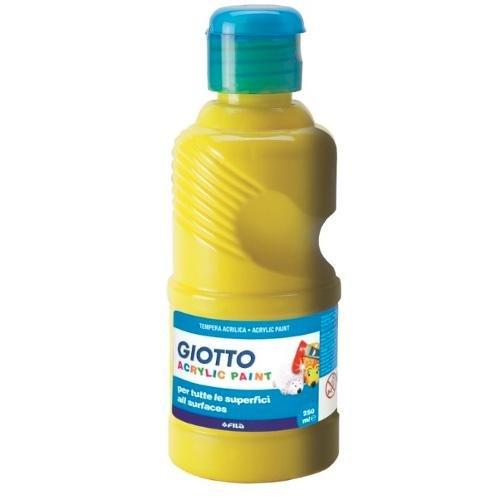 Fila Tempera GIOTTO Acrylic Paint Giallo Flacone 250 ml con tappo dosatore 534002