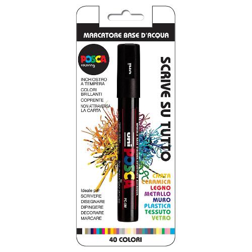 Uniposca Pennarello indelebile Nero tratto Grande - 2,5 mm Pc 5M M084164