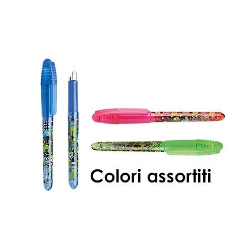 Schneider Penna stilografica Zippi assortito con 1 cartuccia inchiostro Blu Royal 134929 03