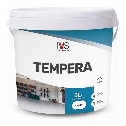 Ivs Idropittura per muro Tempera Bianco opaco 5 lt FI5465K00511GS