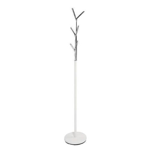 Amicasa TREE Appendiabiti Bianco e Cromo Acciaio