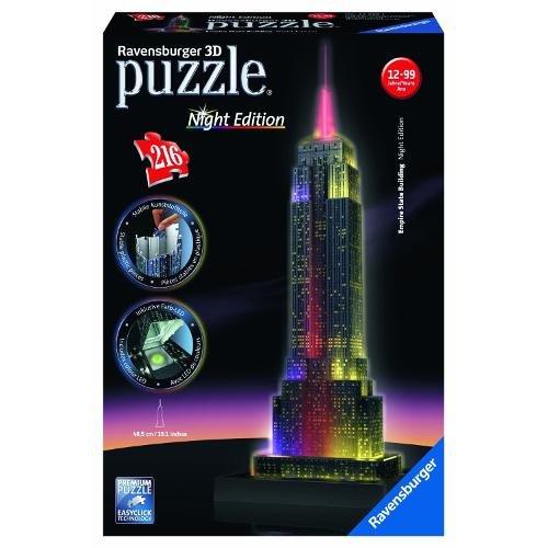 Ravensburger Puzzle 216 pz Empire State Building con Luce 10a+ 3D 12566