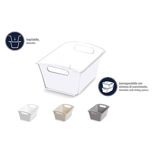 Domoliving Vaschetta multiuso impilabile (27x39x18,5cm) Assortito QUIN120MX1