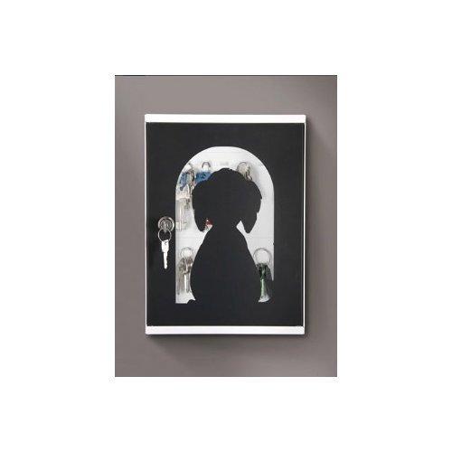 Alubox Bacheca chiavi MIA KEY 16 Ganci Grigio ghisa e Bianco (24,3x5x31,5 cm) CUCCIA 08MIABC
