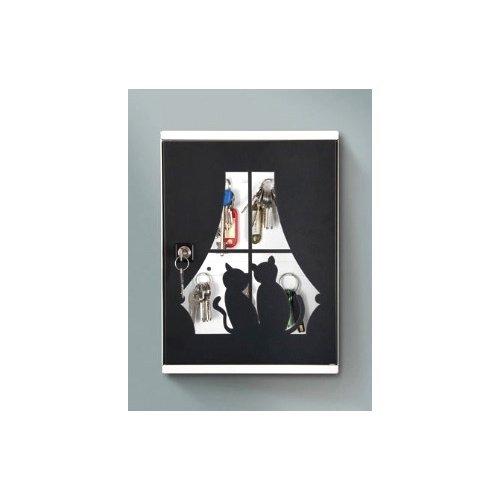 Alubox Bacheca chiavi MIA KEY 16 Ganci Grigio ghisa e Bianco (24,3x5x31,5 cm) GATTI 08MIABC
