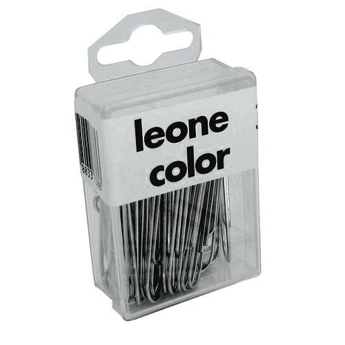 Leone Set fermagli Punte Arrotondate Zincato e Cromo 085055 30 pz