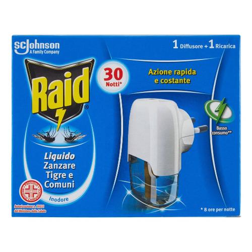 Raid Elettroemanatore per insetticida liquido Include 1 ricarica W367684