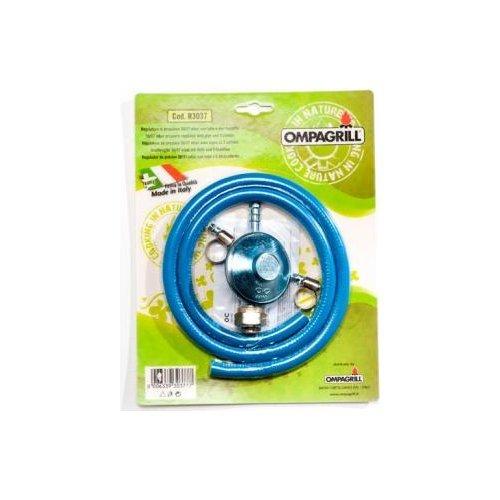 Ompagrill Regolatore pressione gas Set con Tubo per Gpl 1/2"F R3037