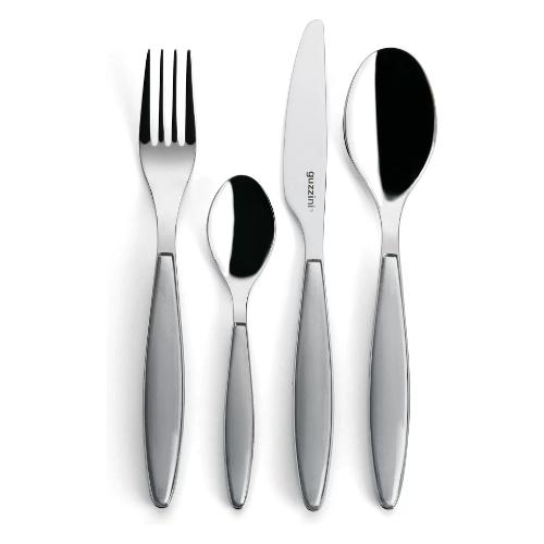 Guzzini Set posate tavola 24 pz Inox FEELING Grigio 23000092