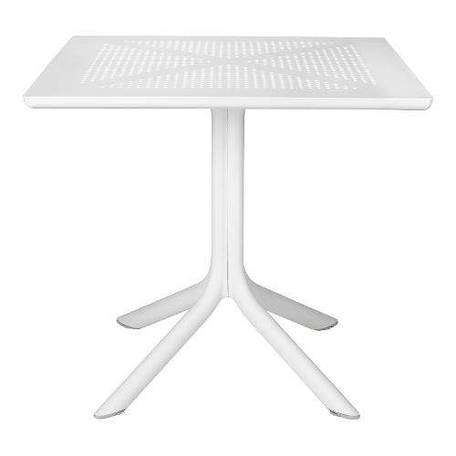Nardi Tavolo da esterno polipropilene CLIP 80 Fisso Bianco (80x80x75cm) 40082 00 000