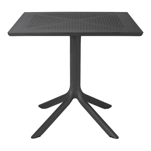 Nardi Tavolo da esterno polipropilene CLIP 80 Fisso Antracite (80x80x75cm) 40082 02 000