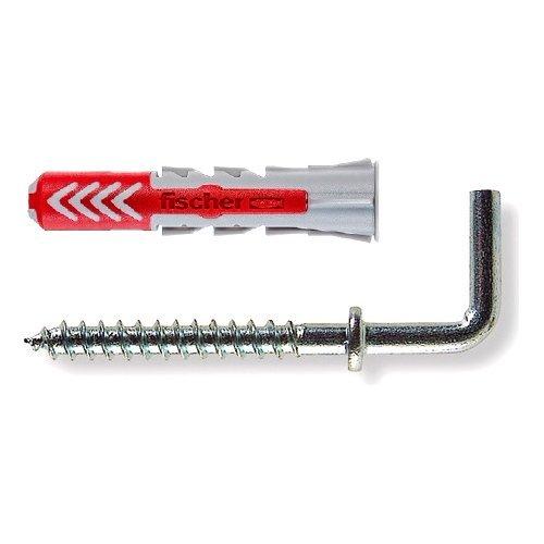 Fischer Set tasselli bimateriale, gancio medio (6 mm) Duopower 6 C 2 K 537631