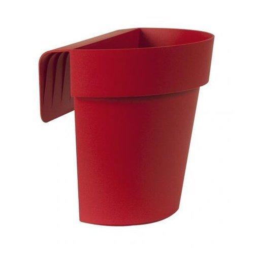 Euro 3 Plast Vaso balconetta appendibile UP rosso (25x20x23 cm) 2988 L2