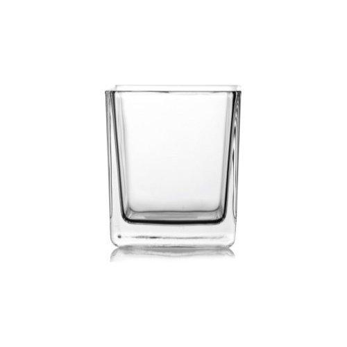 Cve Vaso Vetro (8x8x8cm) Cubo Trasparente