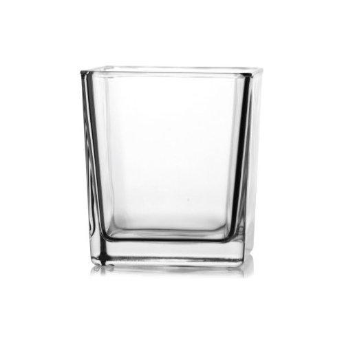 Cve Vaso Vetro (10x10x10cm) Cubo Trasparente