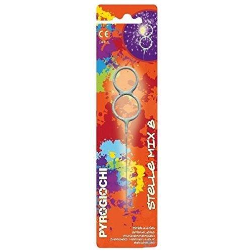 Cereria Di Giorgio Candela compleanno Nr. 8 Stellina Mix PYROGIOCHI 41078