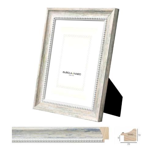 Cornice in legno COUNTRY SOLEDAD Bianco striato anticato 13 x 18 cm 6550 04  04