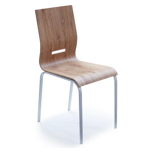 Pointhouse ONDA Sedia Bianco lucido e Rovere crudo