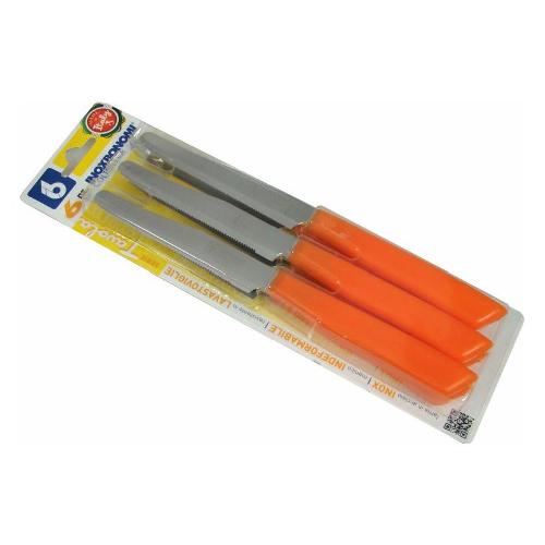 Coltellerie Inox Bonomi Set coltelli 6 pz Arancio 30006ANSC