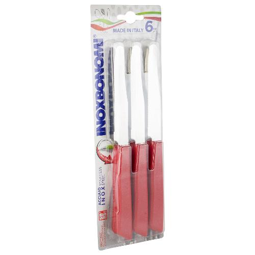 Coltellerie Inox Bonomi Set coltelli 6 pz Rosso 30006RSC