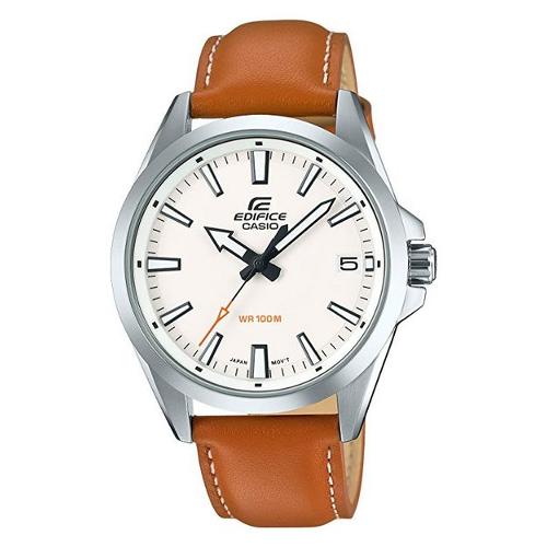Casio Orologio EDIFICE Silver e White EFV 100L 7AVUEF