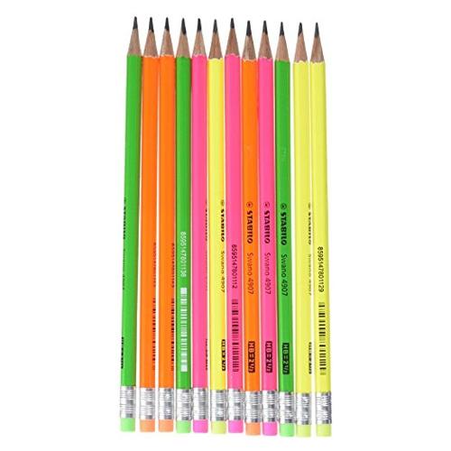 Stabilo Set matite grafite gradazione HB sezione esagonale 12 pz Fluo SWANO IT12 110 490712