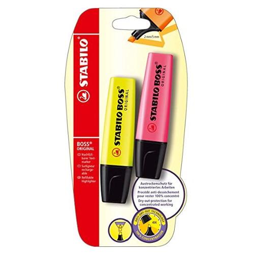Stabilo Set evidenziatori BOSS ORIGINAL Giallo e Arancio B 10434 10 Blister 2 pz