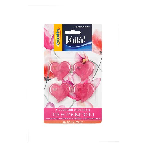 Cosatto Profumatore armadio Cuori 4 pz Iris e Magnolia VOILÁ Rosa VL PB C003